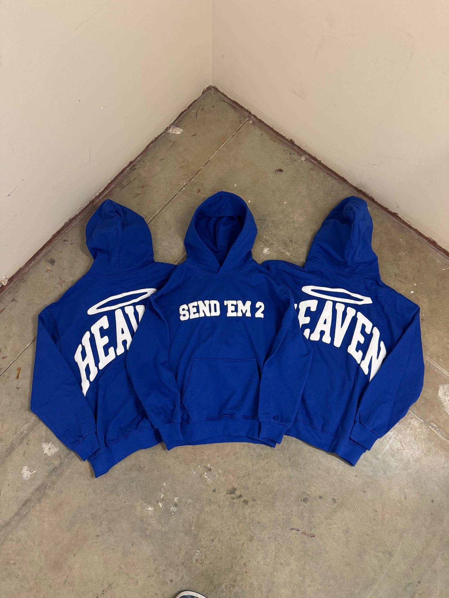 Heaven Arc Logo Hoodie (White/Blue)