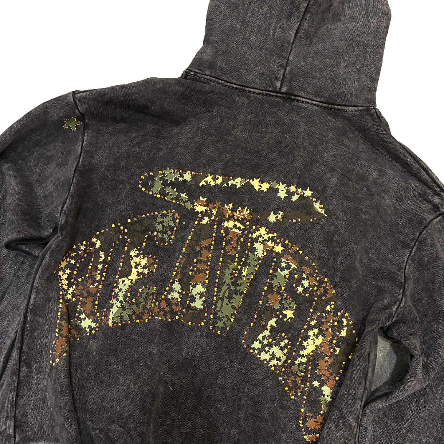 Virgen de Guadalupe Camo Hoodie Black/Green