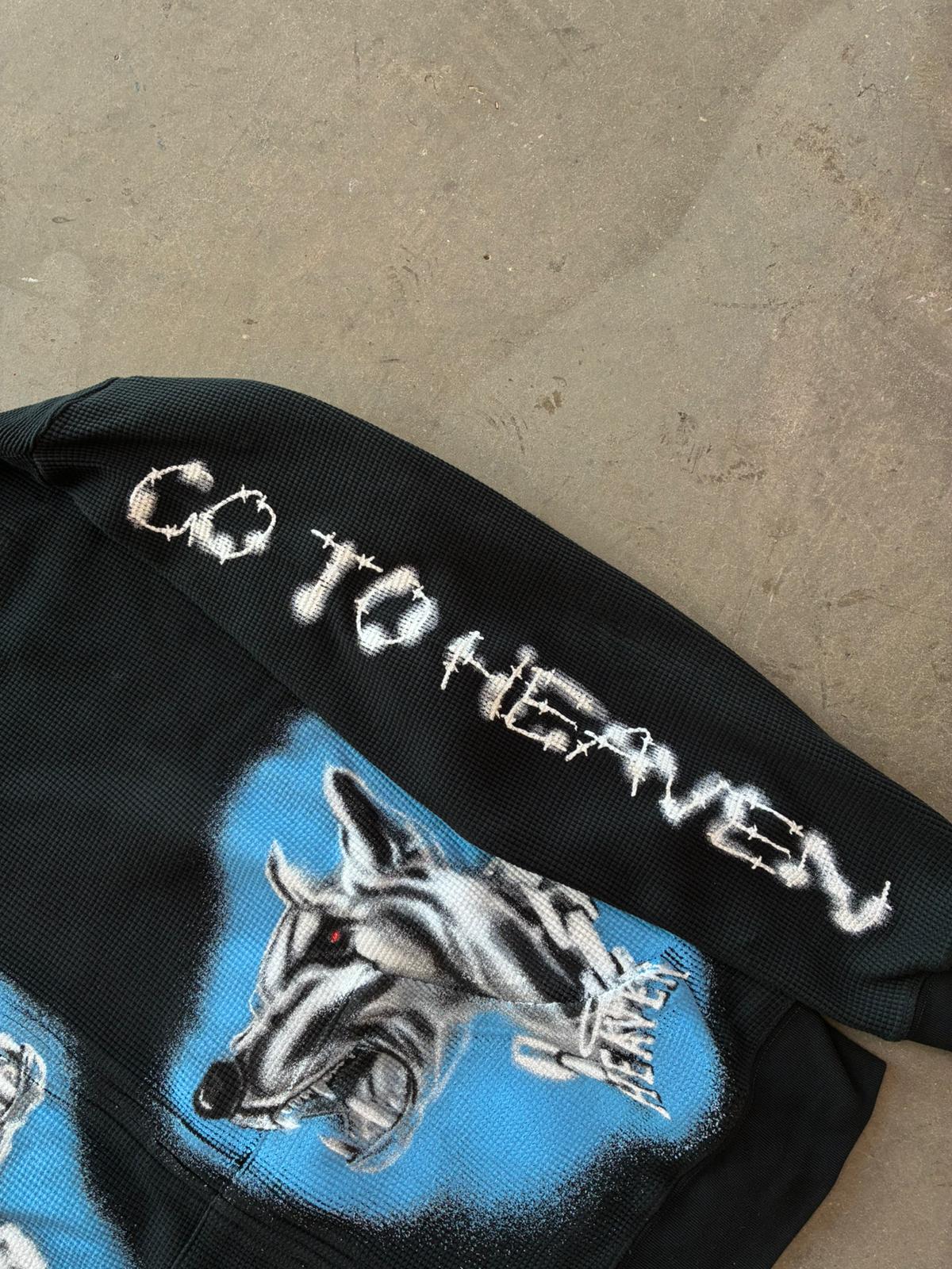 All Dogs Go 2 Heaven Thermal Zip Up HOODIE