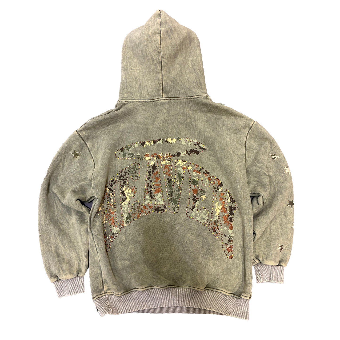 Virgen de Guadalupe Camo Hoodie Green/Green