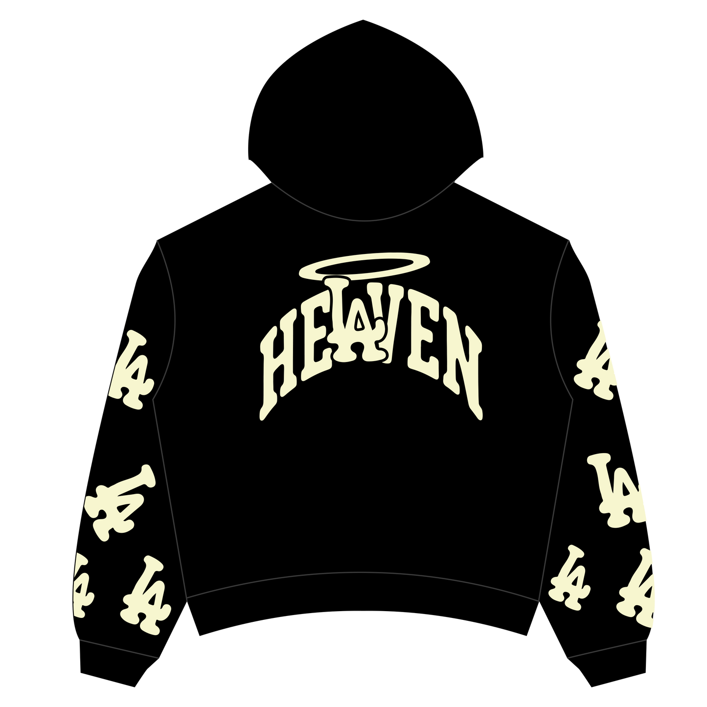 LA VIRGEN DE GUADALUPE ARC LOGO HOODIE BLACK