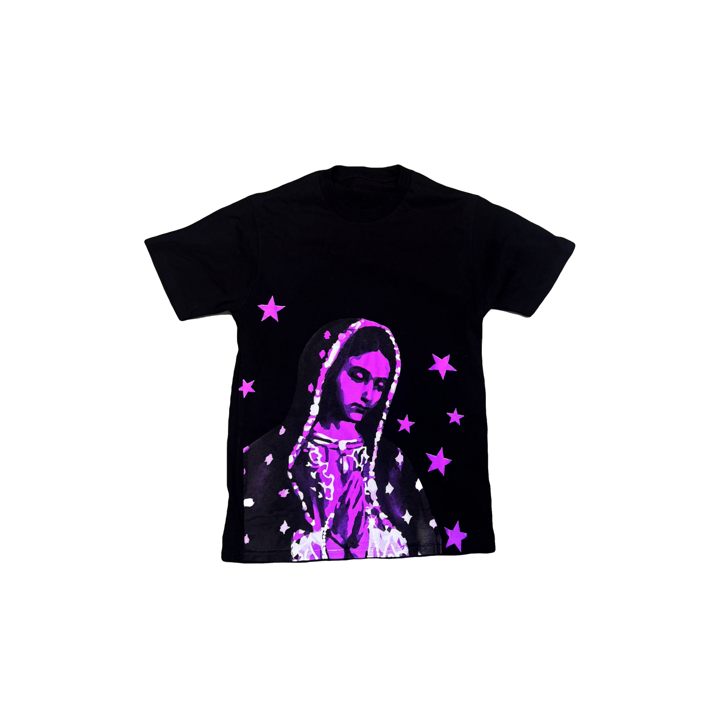VIRGEN DE GUADALUPE/ARC LOGO TEE (BLACK/PINK)