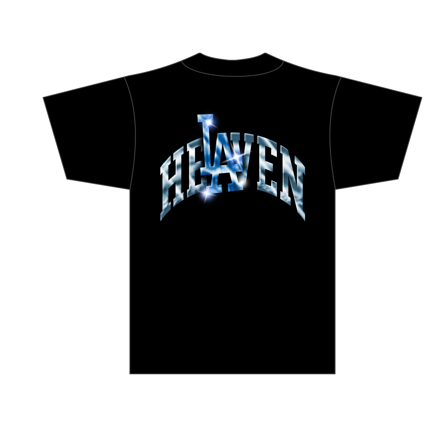 HEAVEN “BACK 2 BACK” TEE BLACK