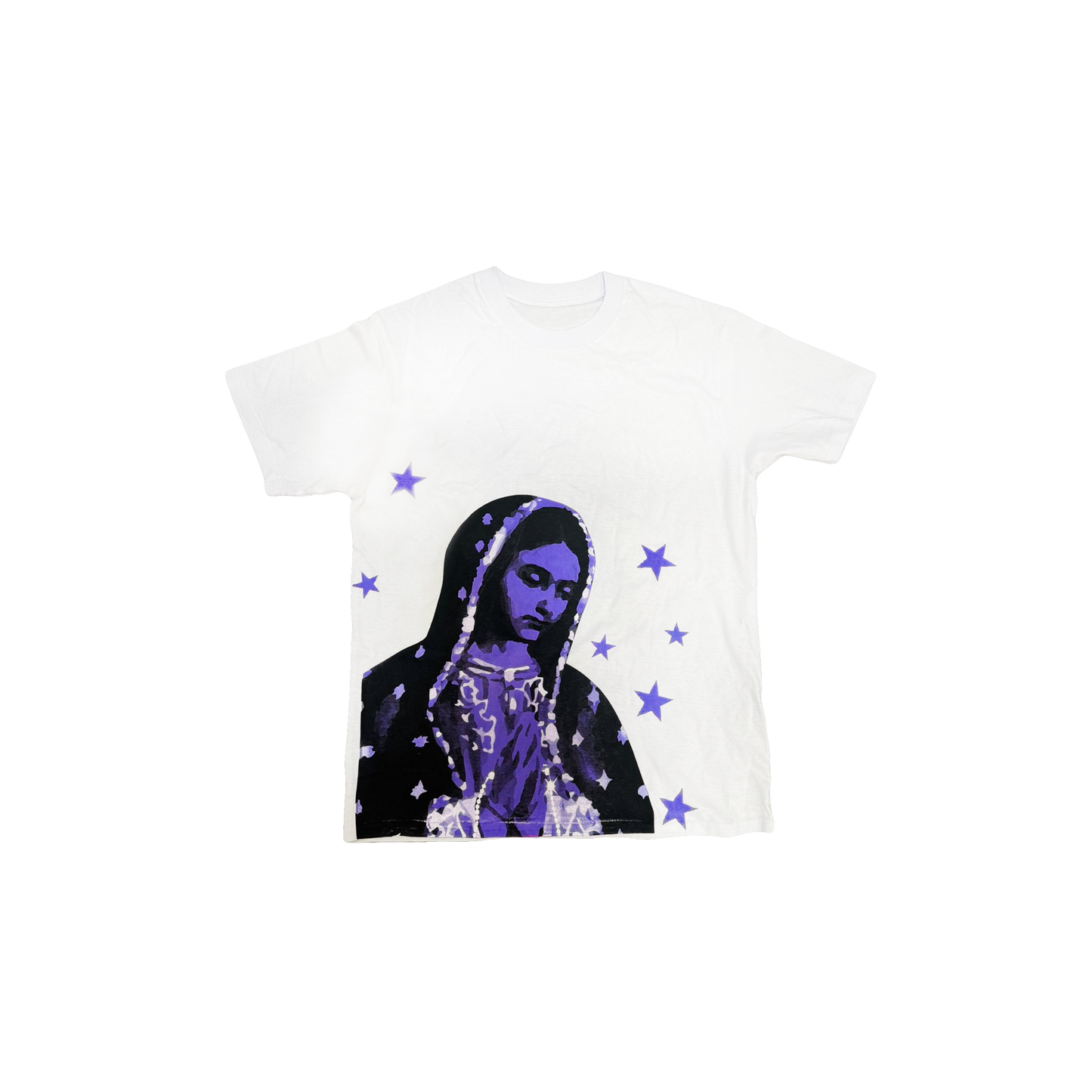 VIRGEN DE GUADALUPE/ARC LOGO TEE (WHITE/PURPLE)