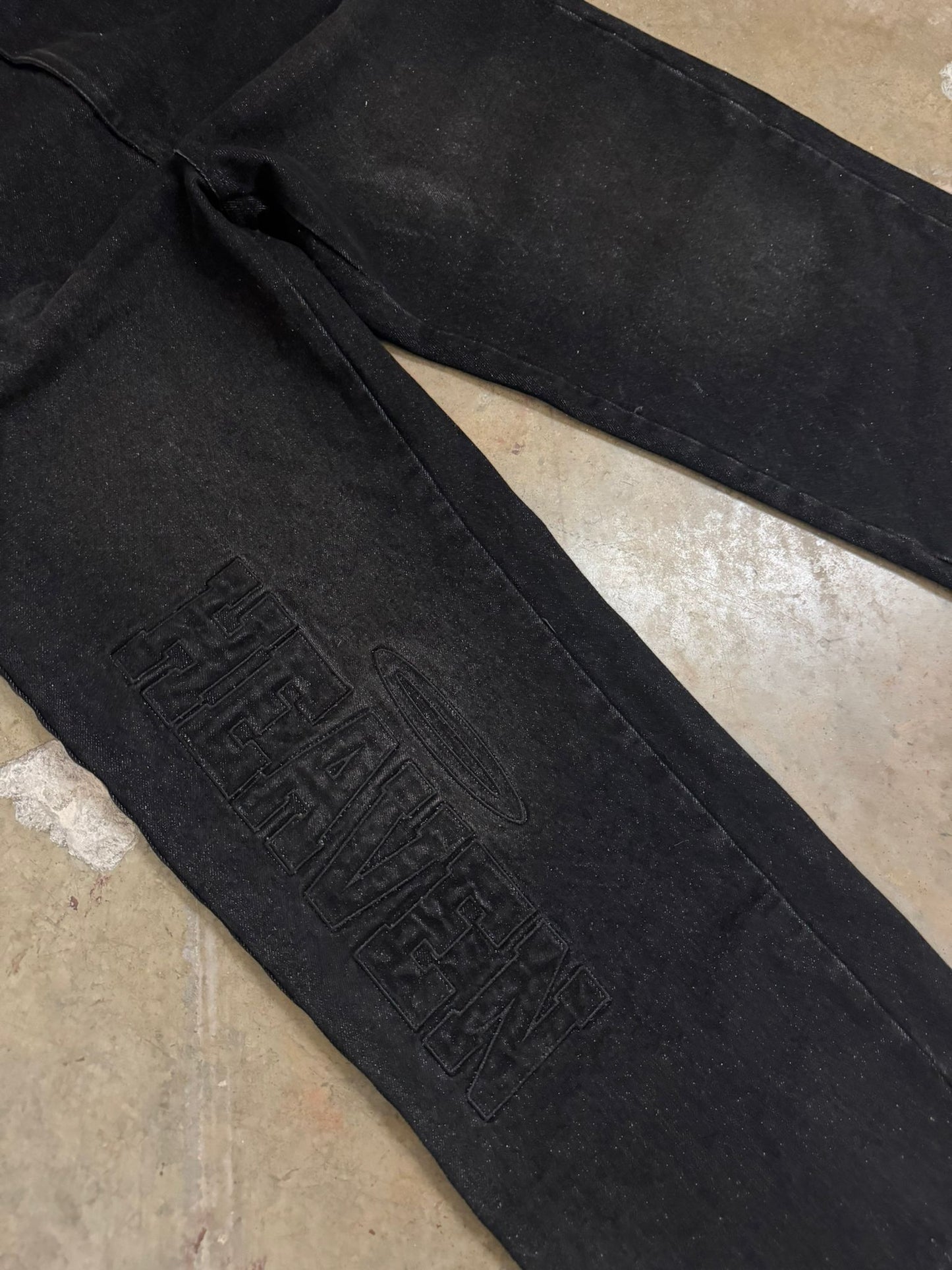 Heaven Baggy Denim Pants (Black Vintage Wash)