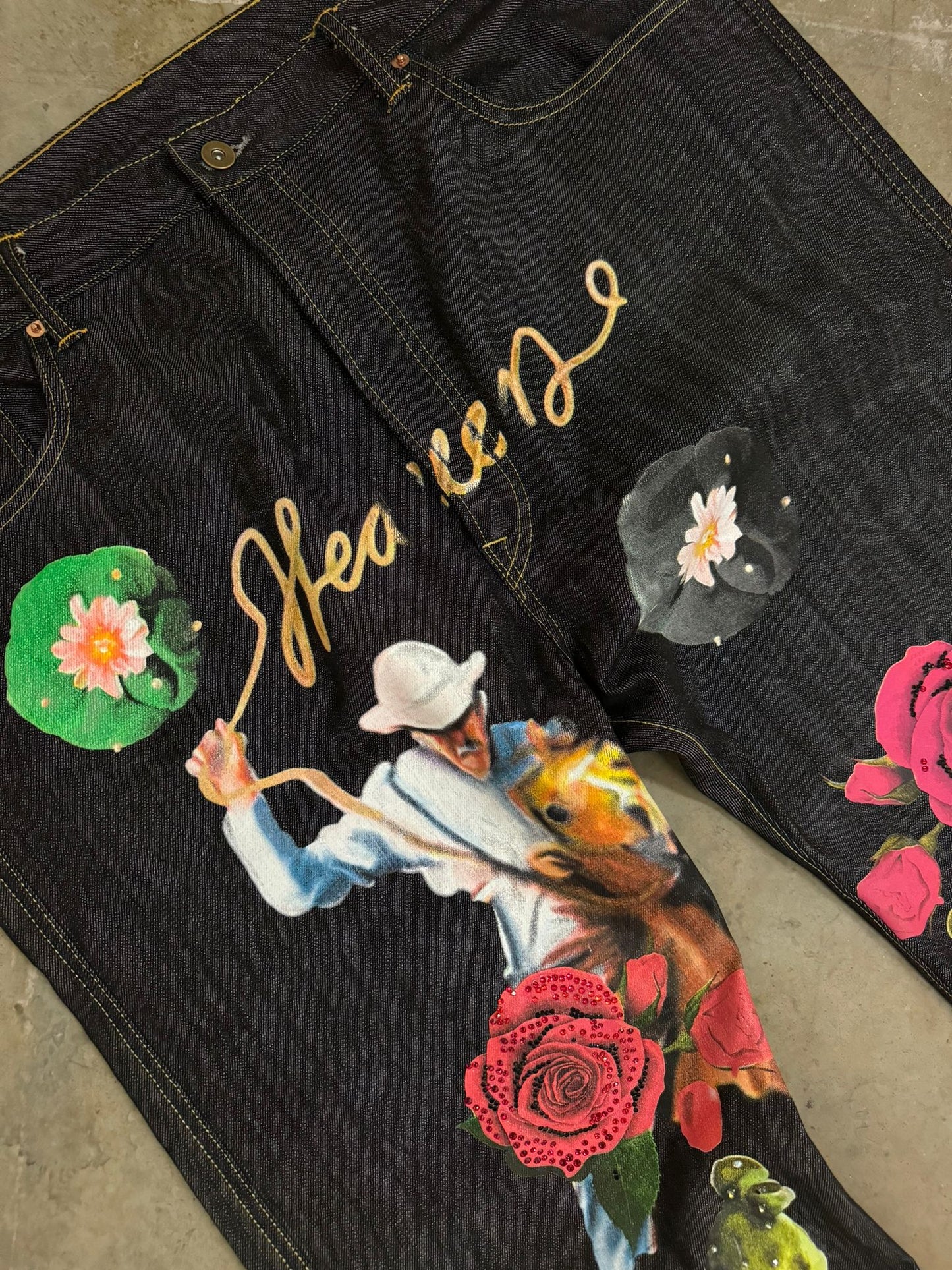 Heaven Rodeo Moments Denim Pants Black