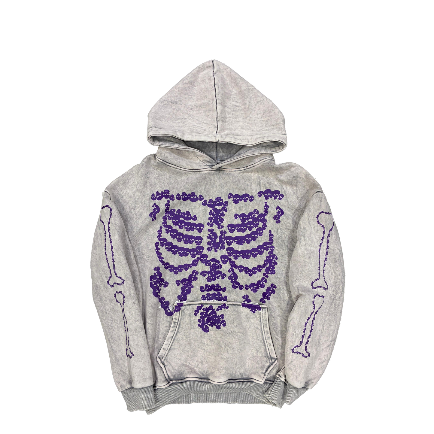 Heaven Skeleton Arc Logo Hoodie(Grey/Purple)