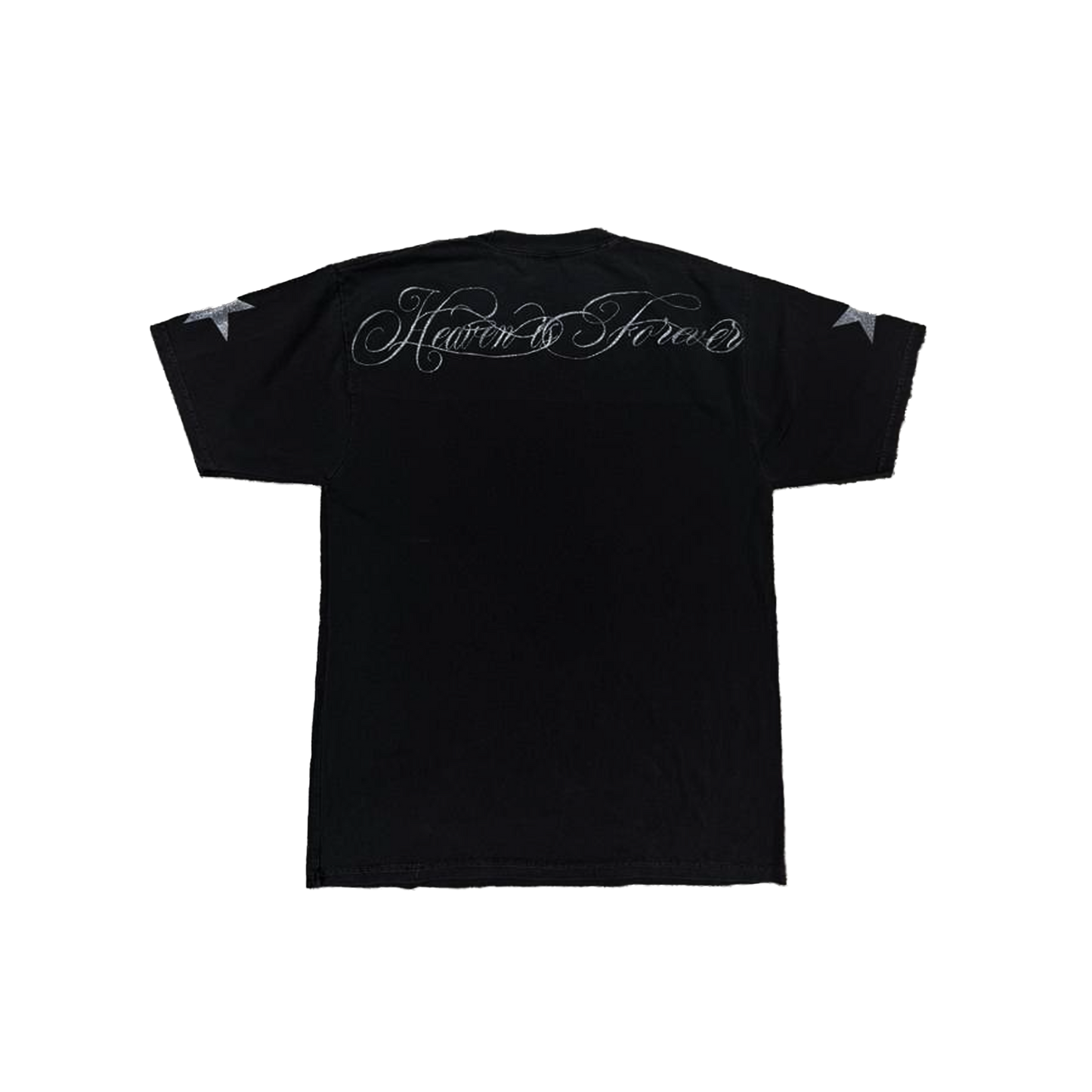 Virgen de Guadalupe Heaven is Forever Glitter Grey Tee