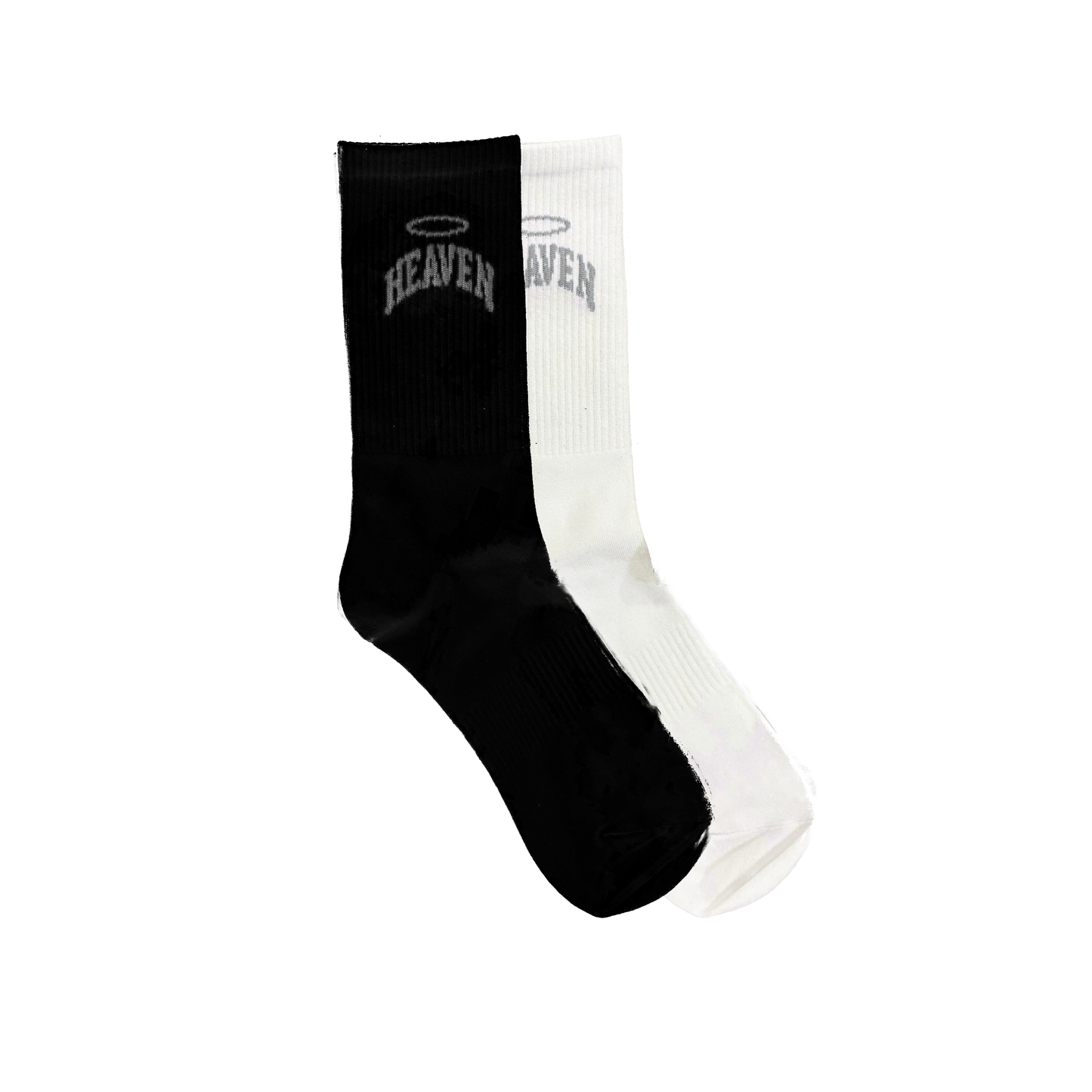 HEAVEN SOCKS GREY BLACK/WHITE (2 PACK)