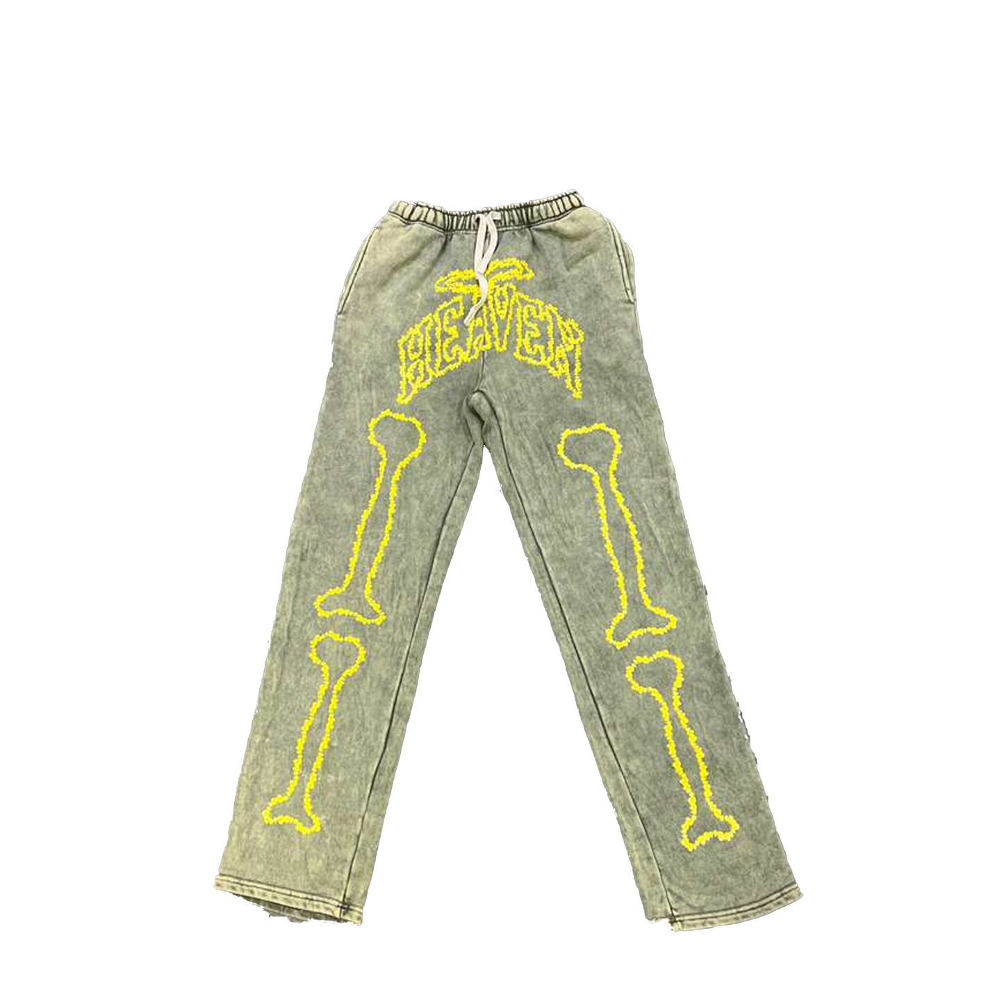 Heaven Skeleton Arc Logo Sweatpants (Green/Yellow)