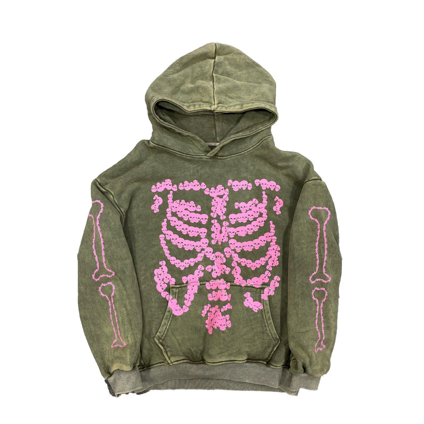 Heaven Skeleton Arc Logo Hoodie (Green/Pink)