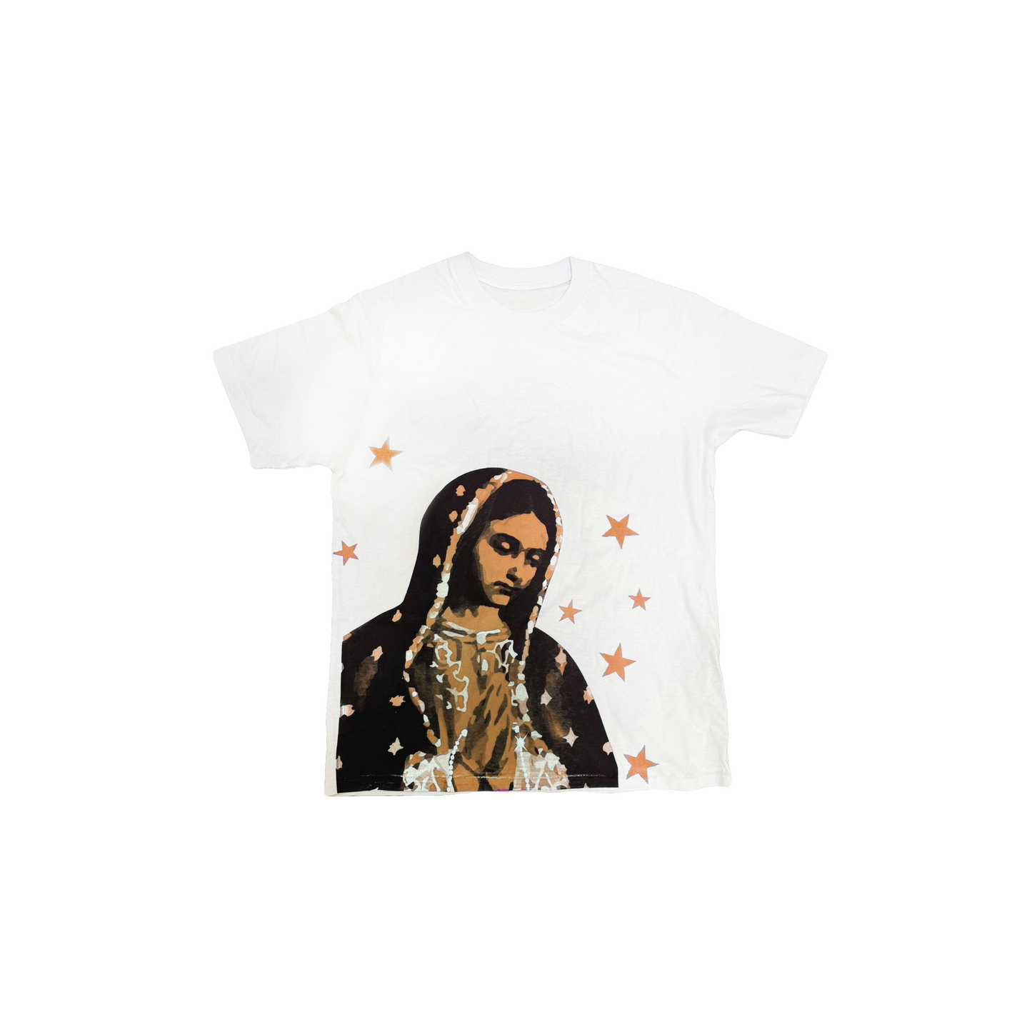 VIRGEN DE GUADALUPE/ARC LOGO TEE (WHITE/GOLD)