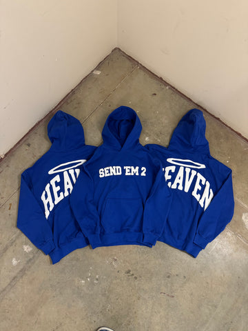 Heaven Arc Logo Hoodie (White/Blue) - Hover