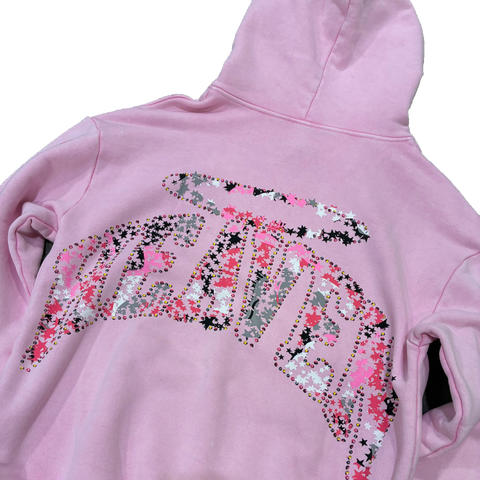 Virgen de Guadalupe Camo Hoodie Pink/Pink - Hover