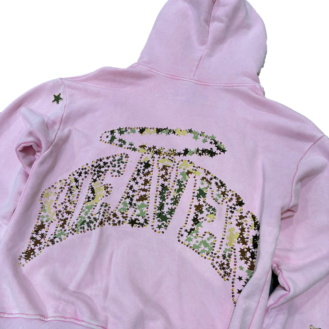 Virgen de Guadalupe Camo Hoodie Pink/Green - Hover