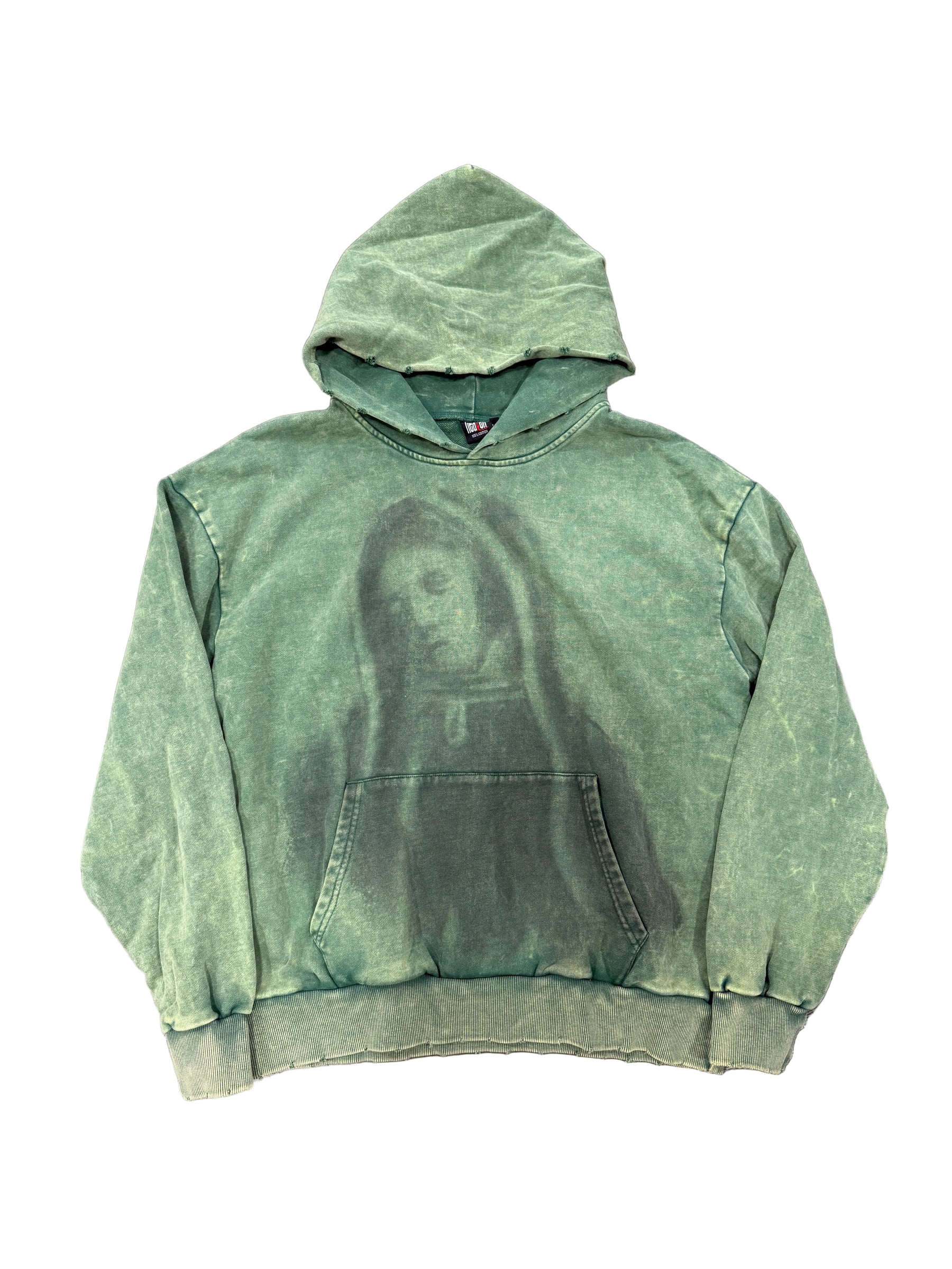 Virgen De Guadalupe Abstract Hoodie Green