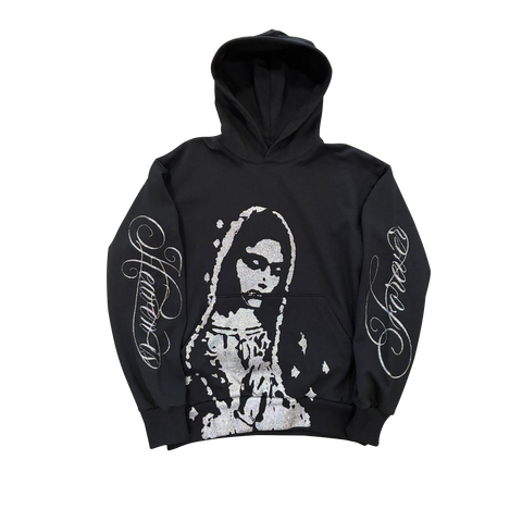 Virgen De Guadalupe “Heaven is Forever” Pull Over (Silver Glitter)