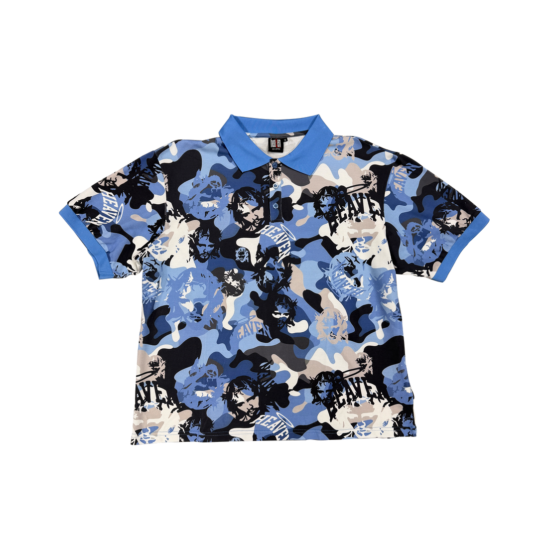 Virgen de Guadalupe “Camo” Polo Blue