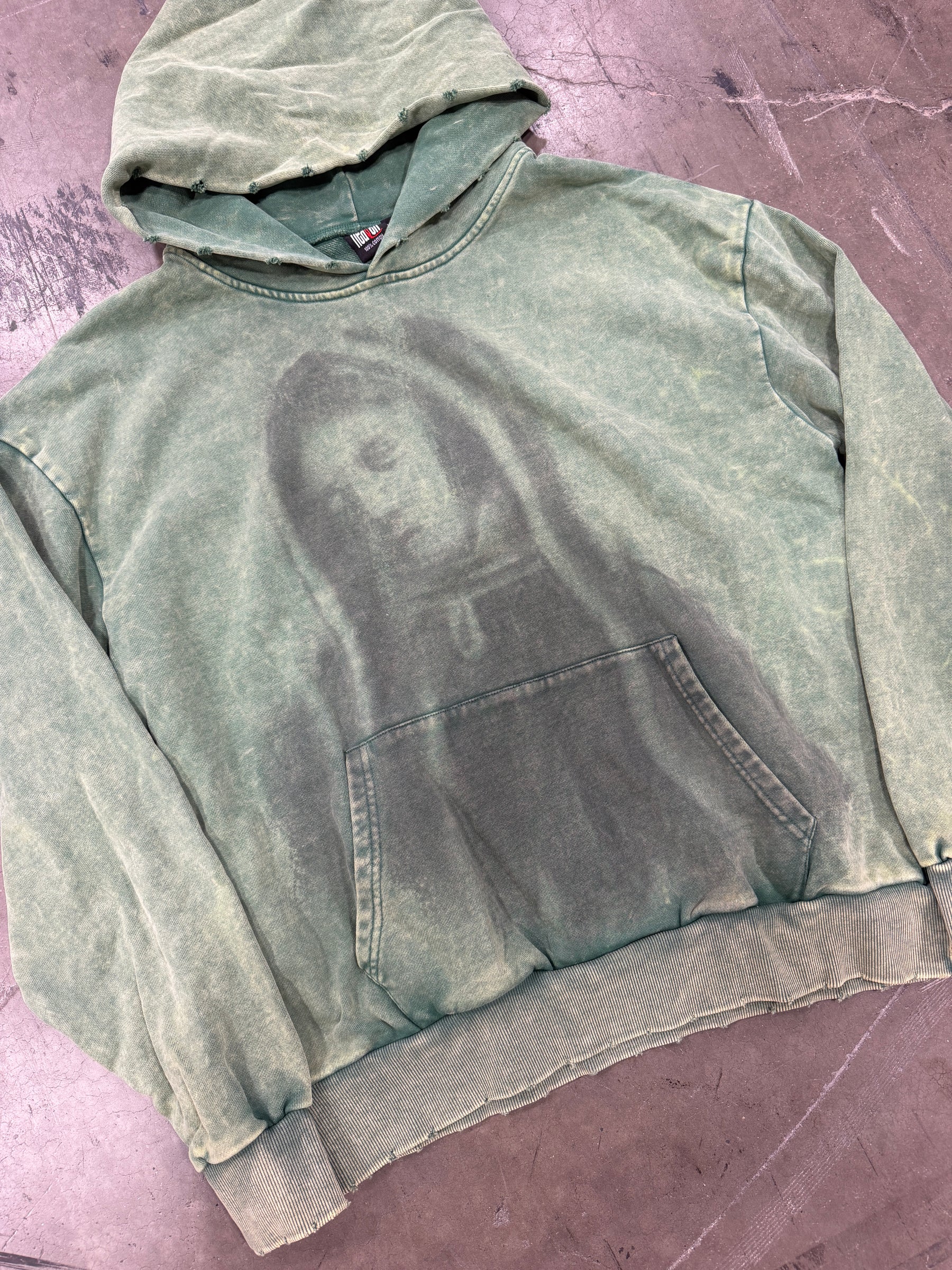 Virgen De Guadalupe Abstract Hoodie Green