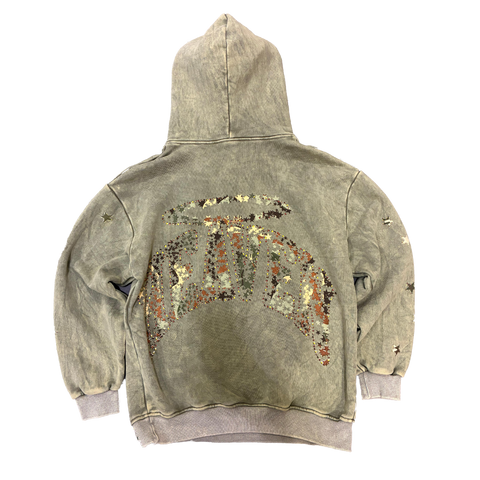 Virgen de Guadalupe Camo Hoodie Green/Green - Hover