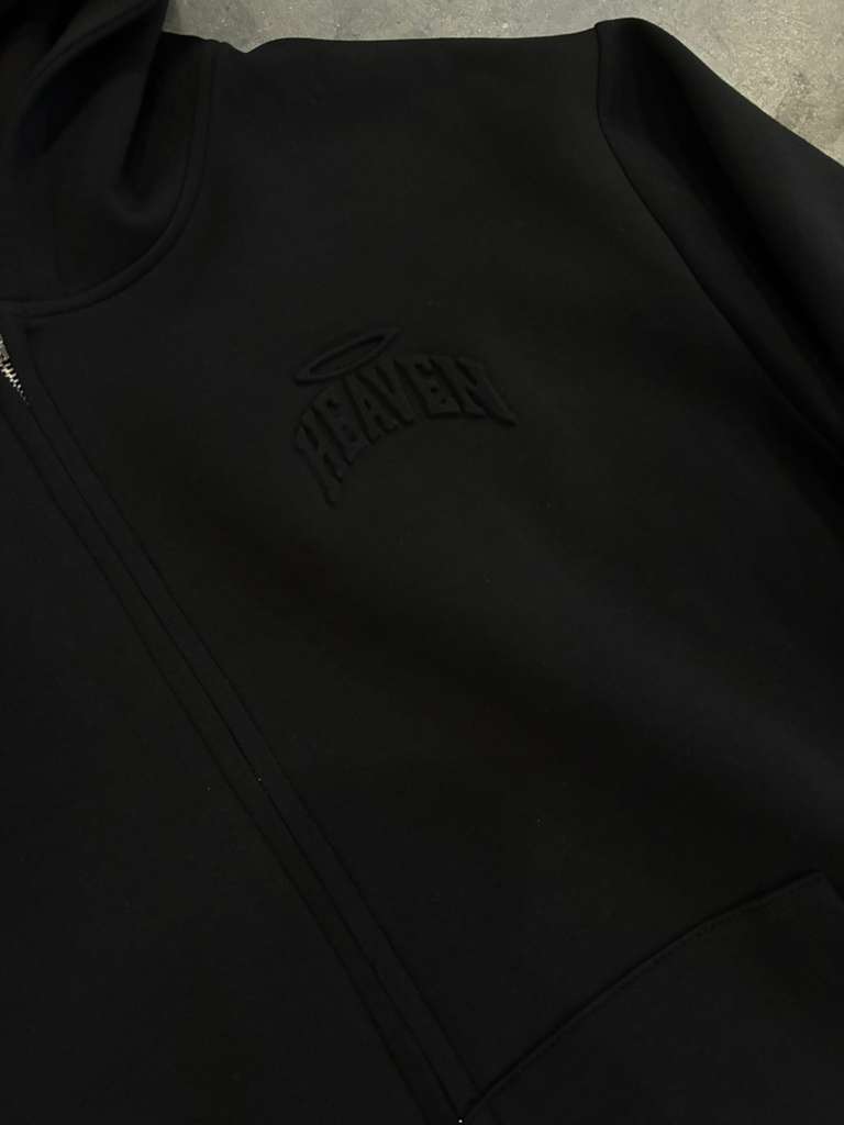 Heaven Embossed Arc Logo Zipup (Black)