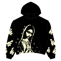 LA VIRGEN DE GUADALUPE ARC LOGO HOODIE BLACK