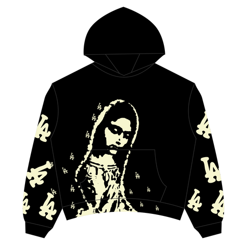 LA VIRGEN DE GUADALUPE ARC LOGO HOODIE BLACK