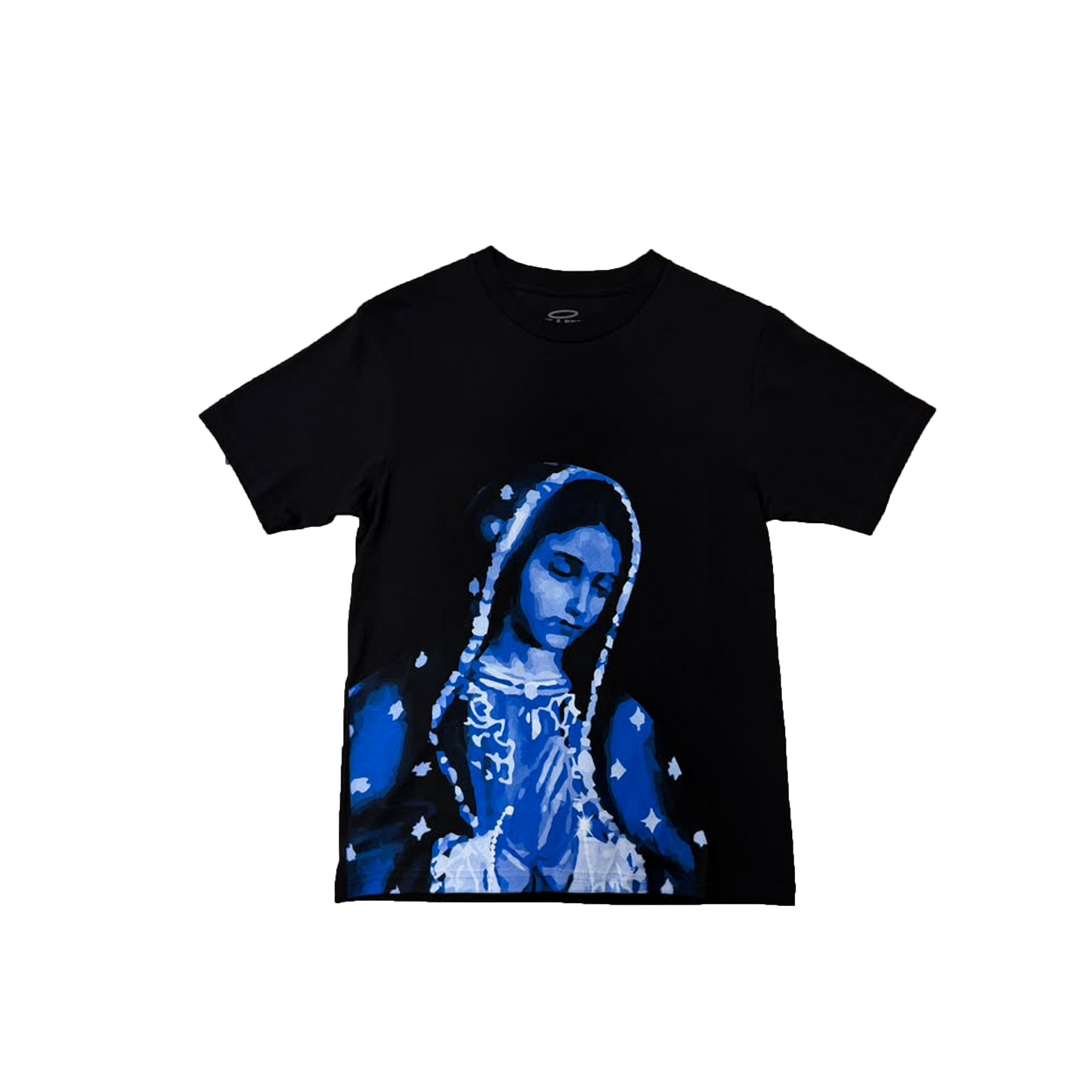 VIRGEN DE GUADALUPE/ARC LOGO TEE (BLACK/BLUE)