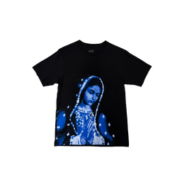 VIRGEN DE GUADALUPE/ARC LOGO TEE (BLACK/BLUE)