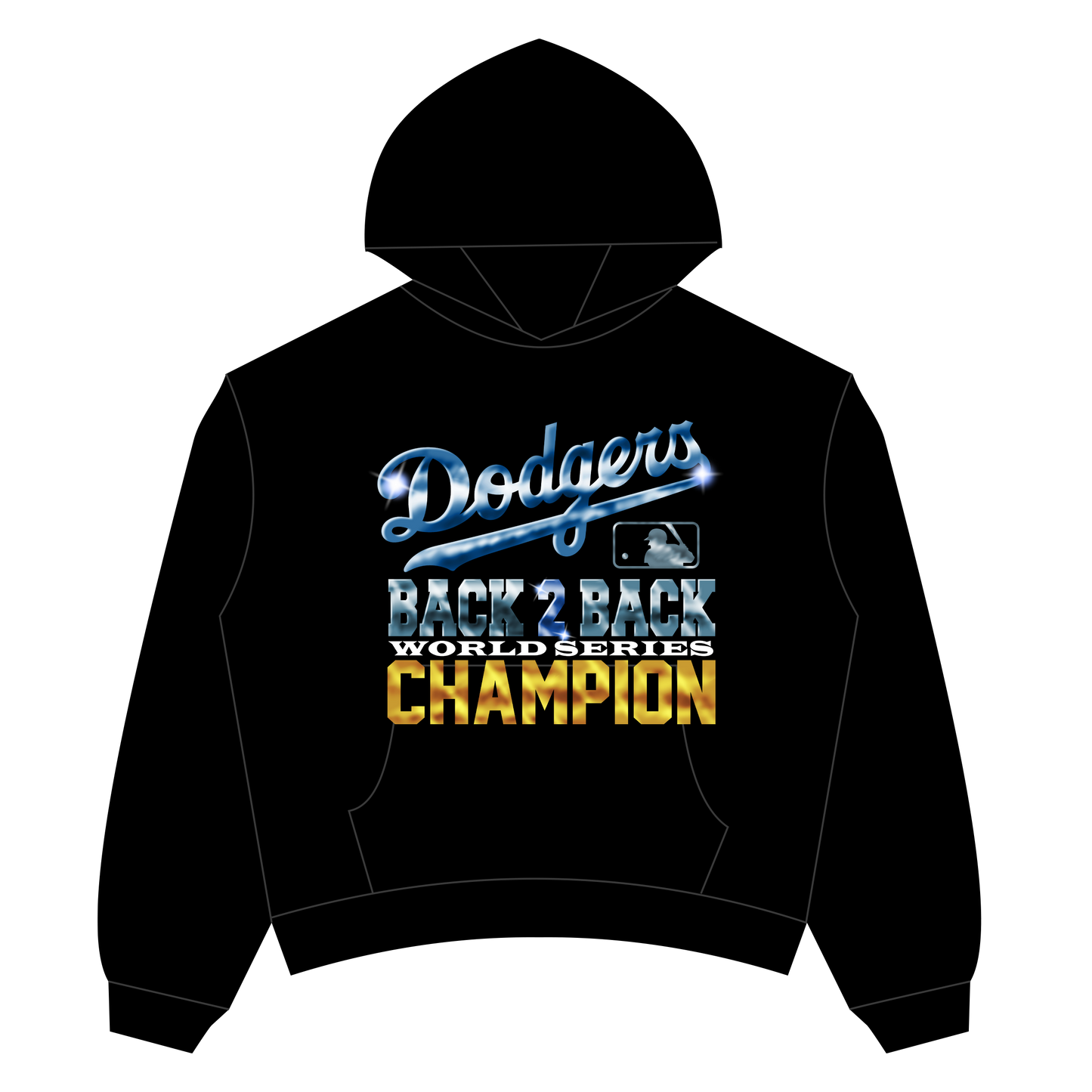 HEAVEN “BACK 2 BACK” HOODIE BLACK