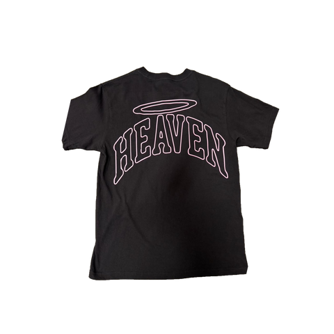 VIRGEN DE GUADALUPE/ARC LOGO TEE (BLACK/PINK)