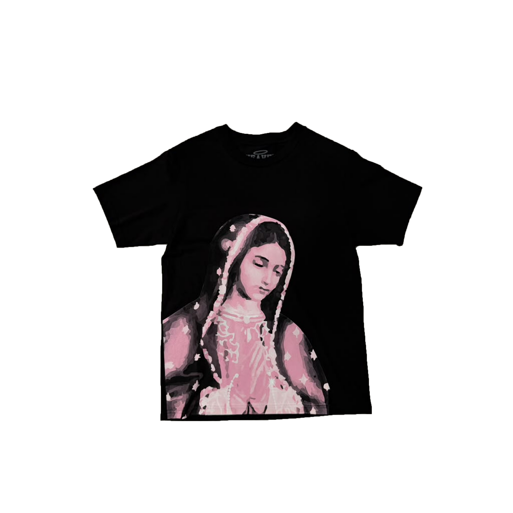 VIRGEN DE GUADALUPE/ARC LOGO TEE (BLACK/PINK)