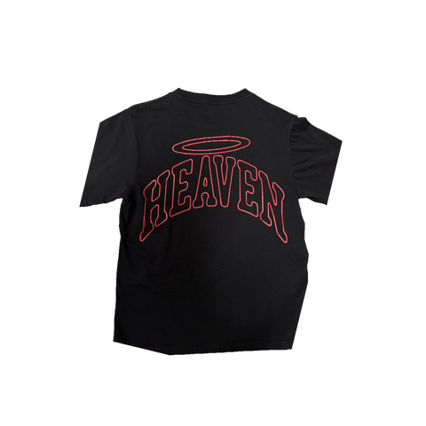 VIRGEN DE GUADALUPE/ARC LOGO TEE (BLACK/RED)