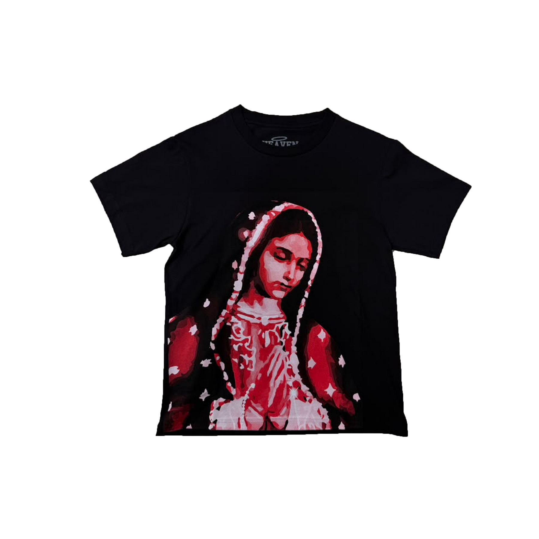 VIRGEN DE GUADALUPE/ARC LOGO TEE (BLACK/RED)