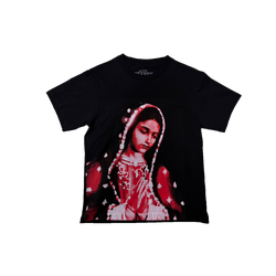 VIRGEN DE GUADALUPE/ARC LOGO TEE (BLACK/RED)