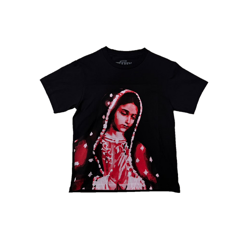 VIRGEN DE GUADALUPE/ARC LOGO TEE (BLACK/RED)