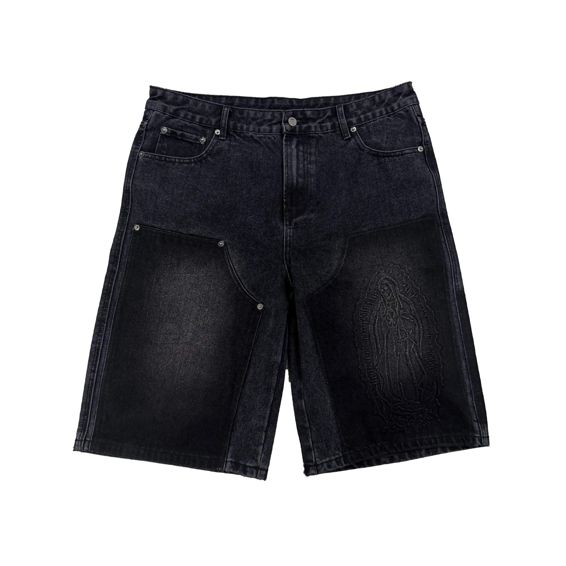 Carpenter Denim Shorts "Black"