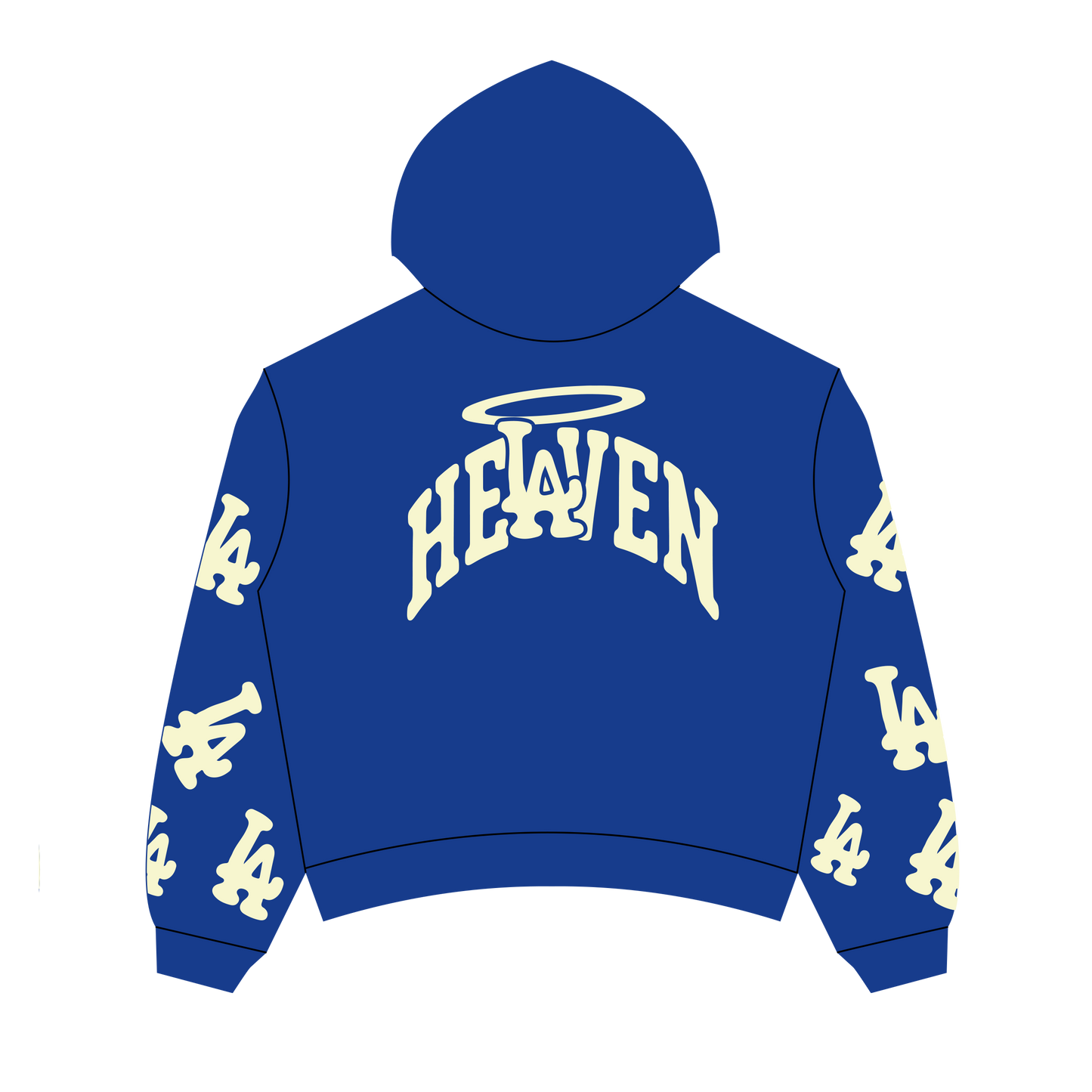 LA VIRGEN DE GUADALUPE ARC LOGO HOODIE BLUE