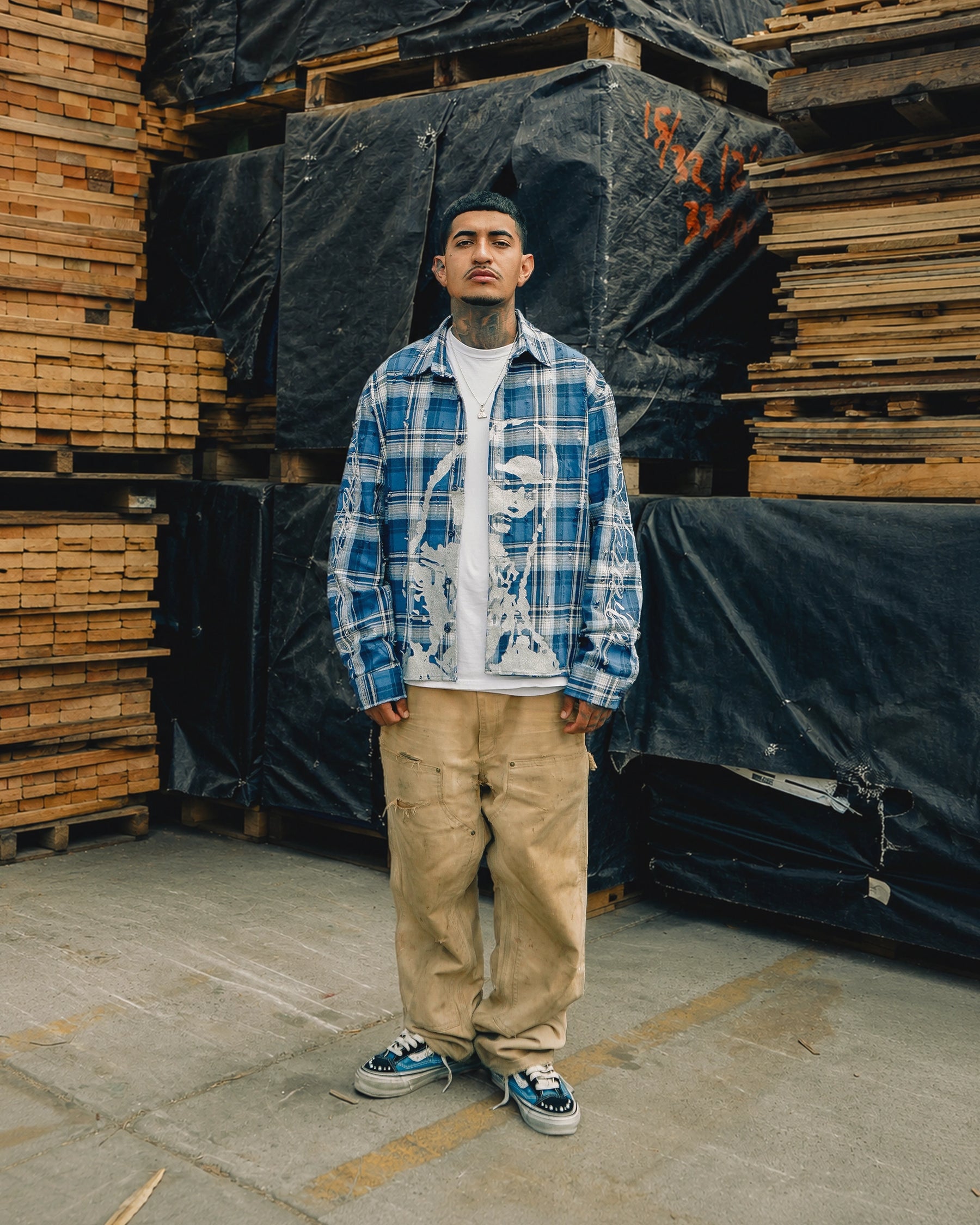Virgen Forever Flannel "Navy Blue"