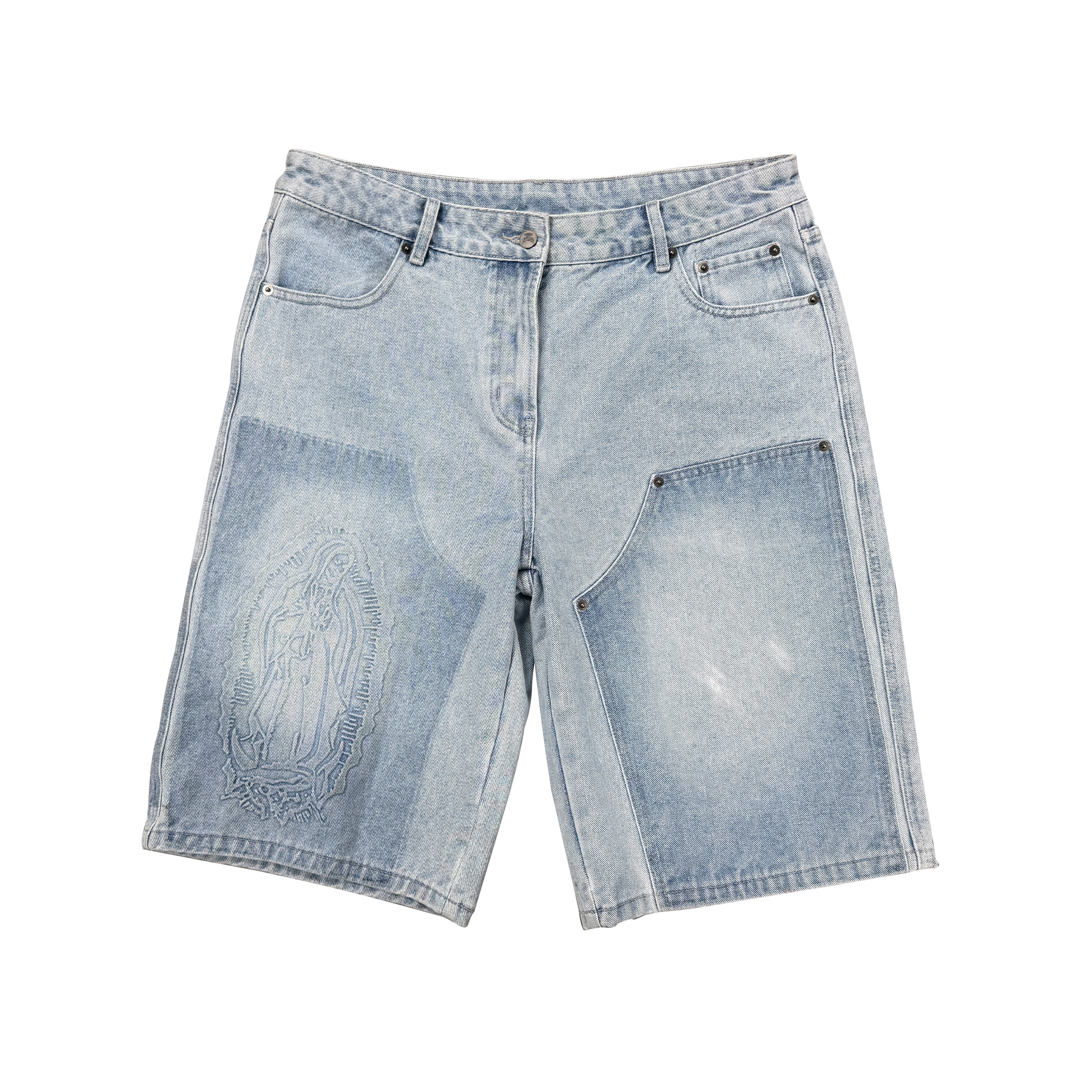 Carpenter Denim Shorts "LIGHT BLUE"