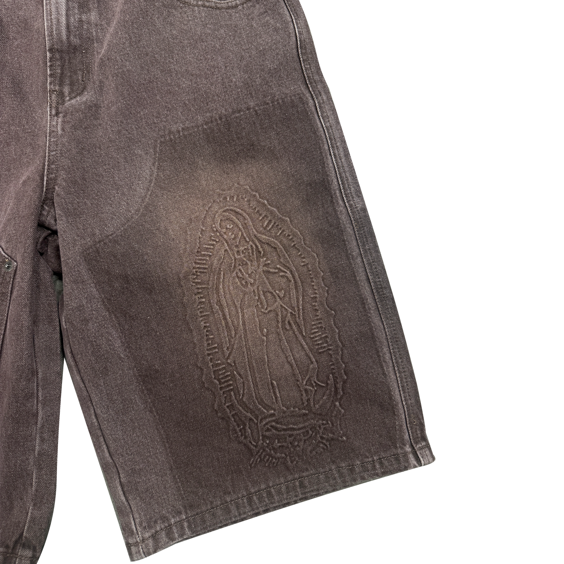 Carpenter Denim Shorts "Brown"