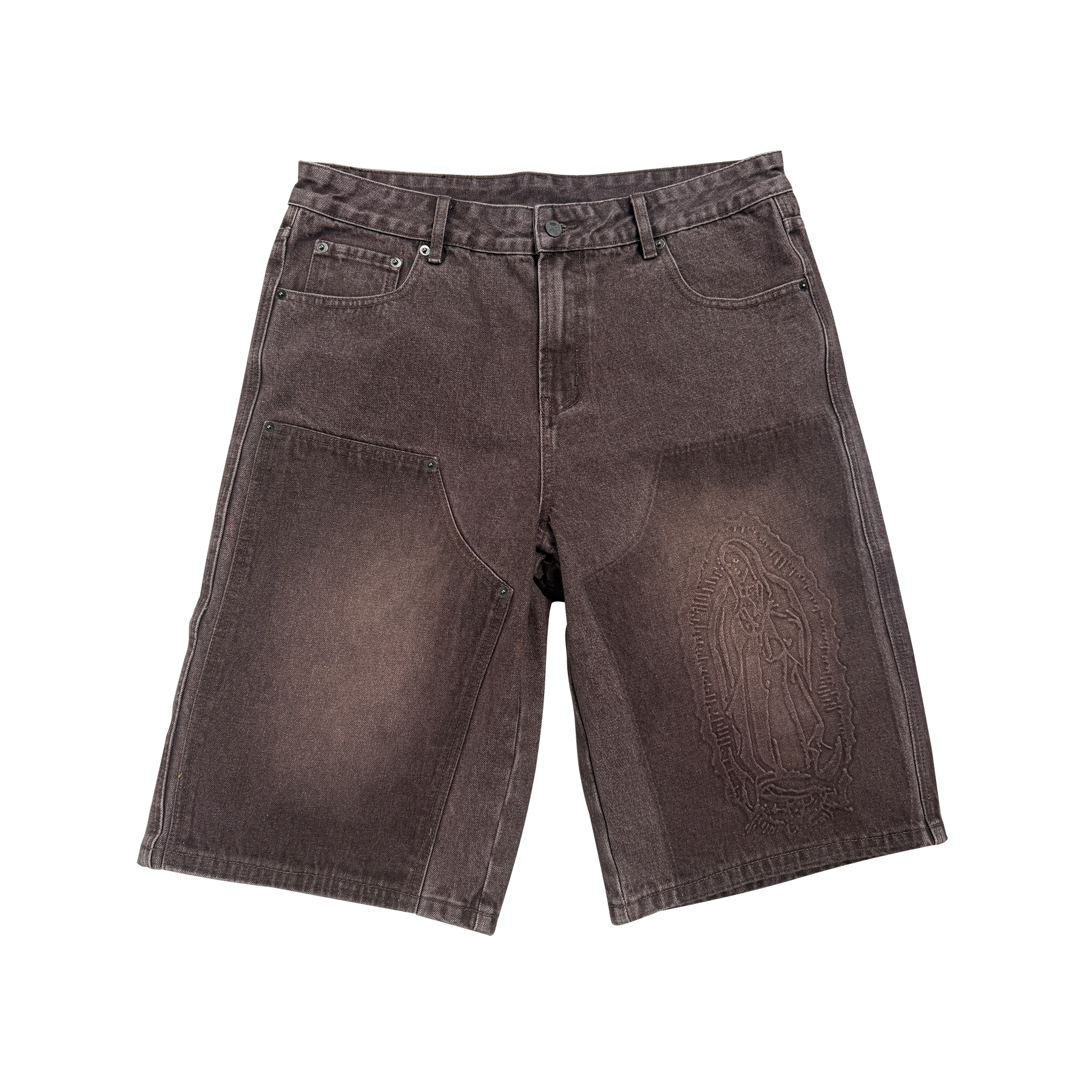 Carpenter Denim Shorts "Brown"