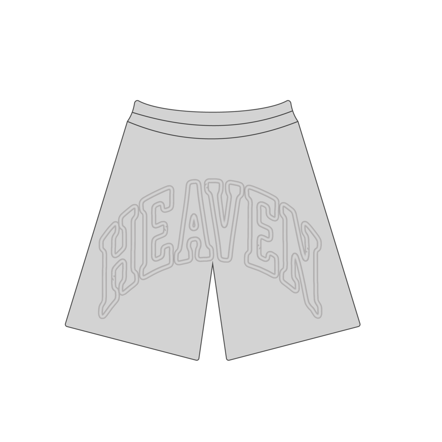 Heaven Embossed Arc Logo Shorts (Grey)