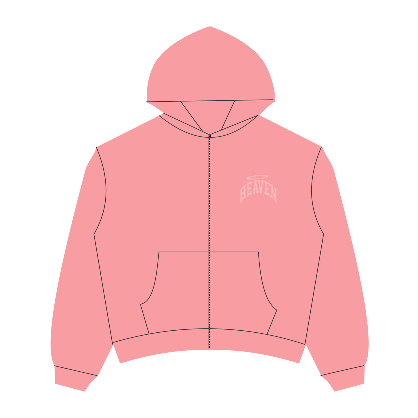 Heaven Embossed Arc Logo Zipup (Pink)