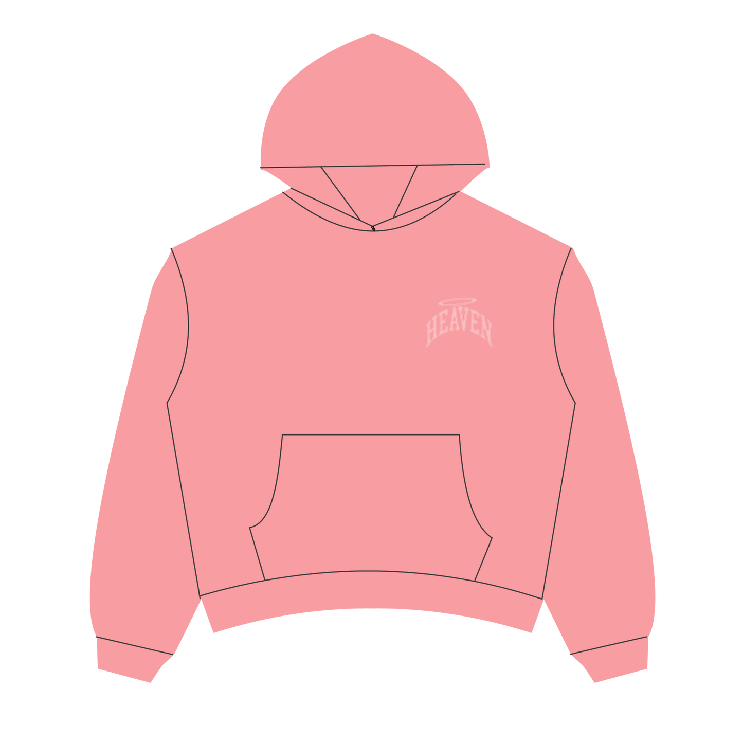 Heaven Embossed Arc Logo Hoodie (Pink)