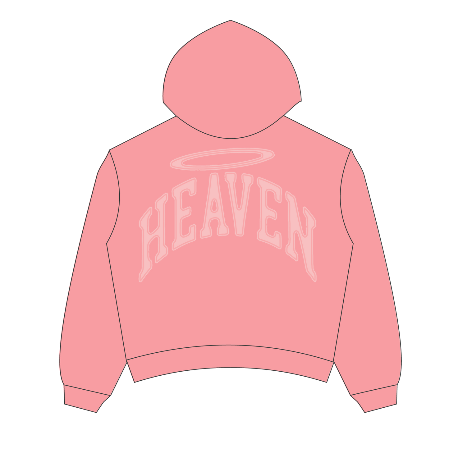 Heaven Embossed Arc Logo Hoodie (Pink)