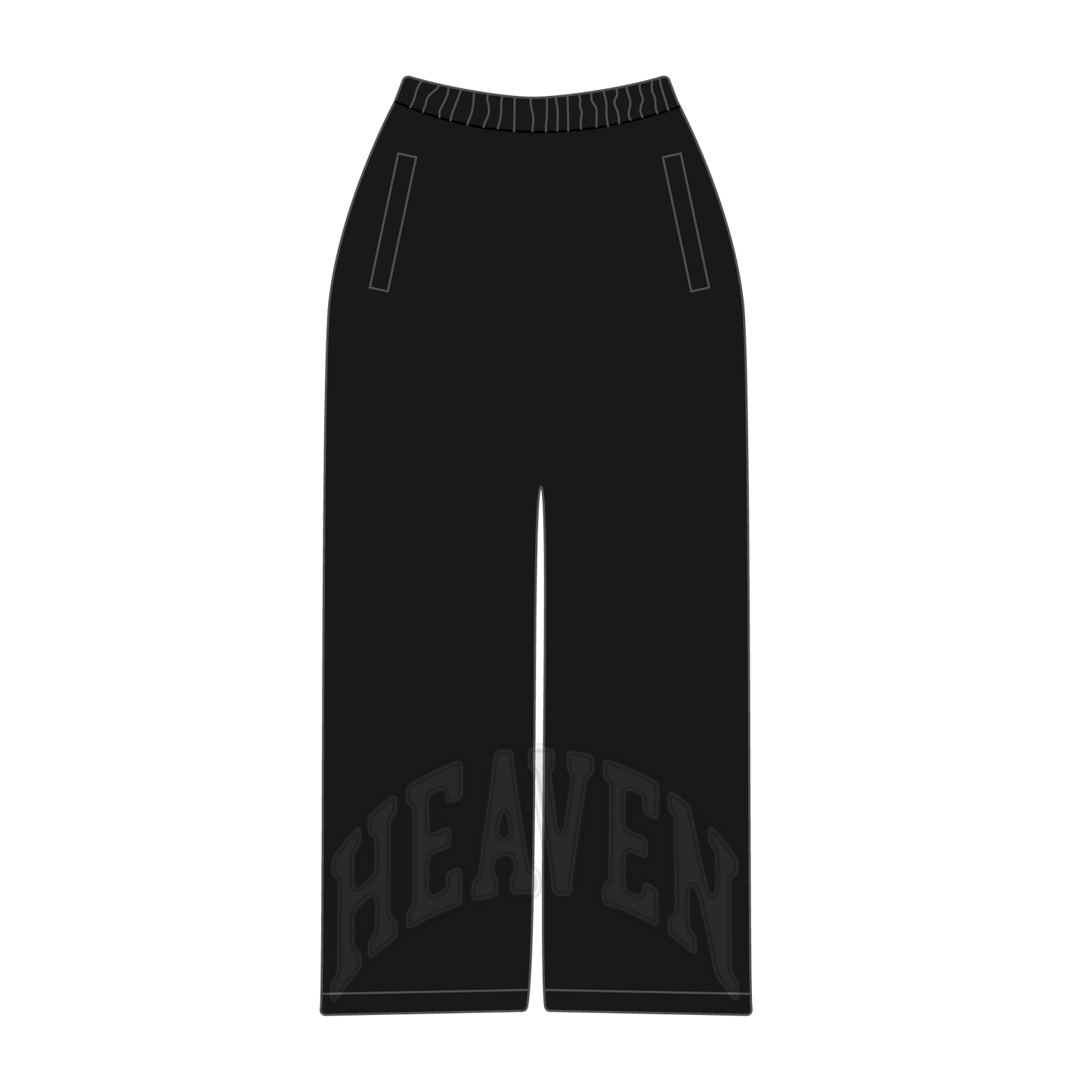 Heaven Embossed Arc Logo Sweats (Black)