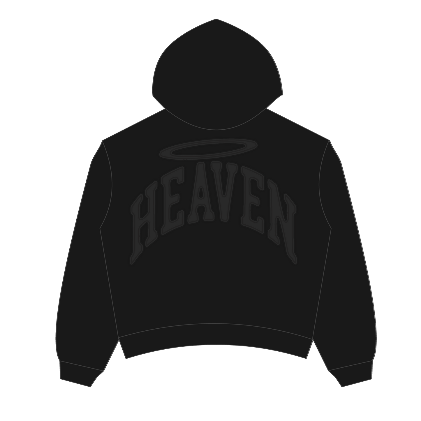 Heaven Embossed Arc Logo Hoodie (Black)