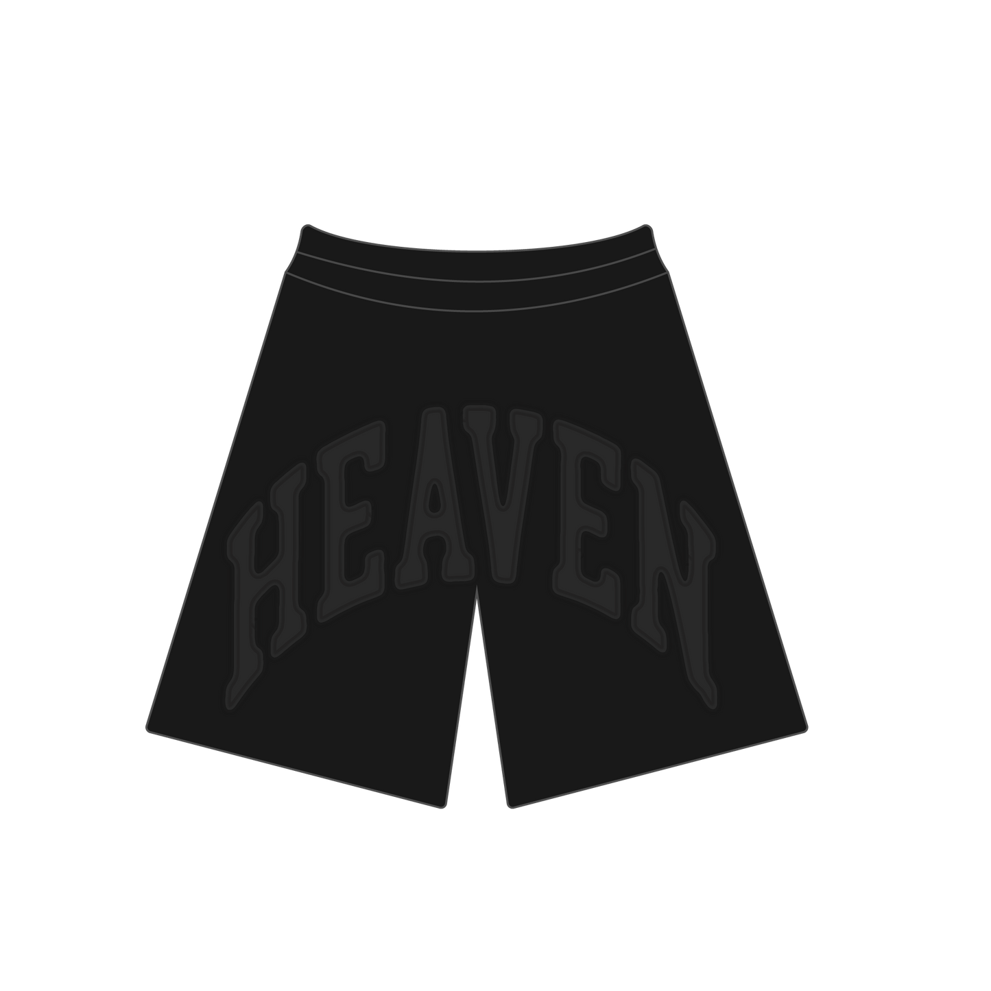 Heaven Embossed Arc Logo Shorts (Black)