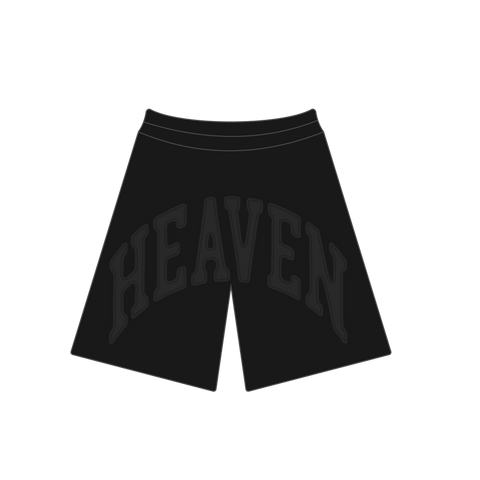 Heaven Embossed Arc Logo Shorts (Black)